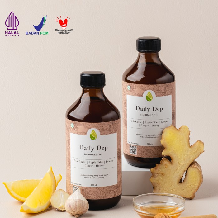 

PROMO 2 DAILY DEP HERBALDOC Jus Herbal Bawang Putih Tunggal Jahe dll