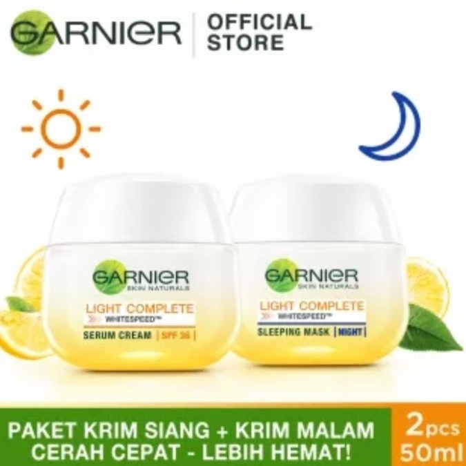 ACBEAUTY- paket murah garnier day cream night cream 50 ml ori 100% -yuk c.o