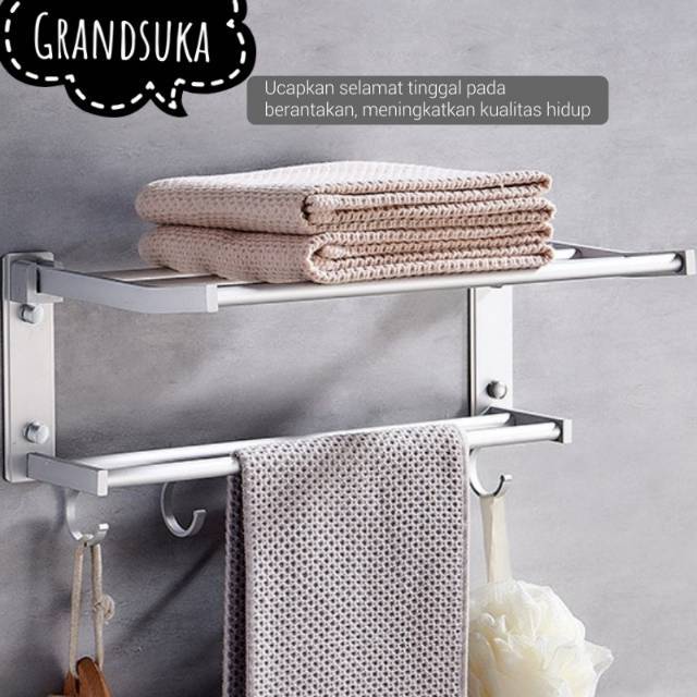 NEW ARRIVAL COD Rak gantung handuk dinding /rak handuk hotel / jemuran handuk rak kamar mandi rak