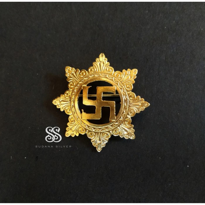 Bros Swastika, Bajra dan Ongkara Alpaka Bali