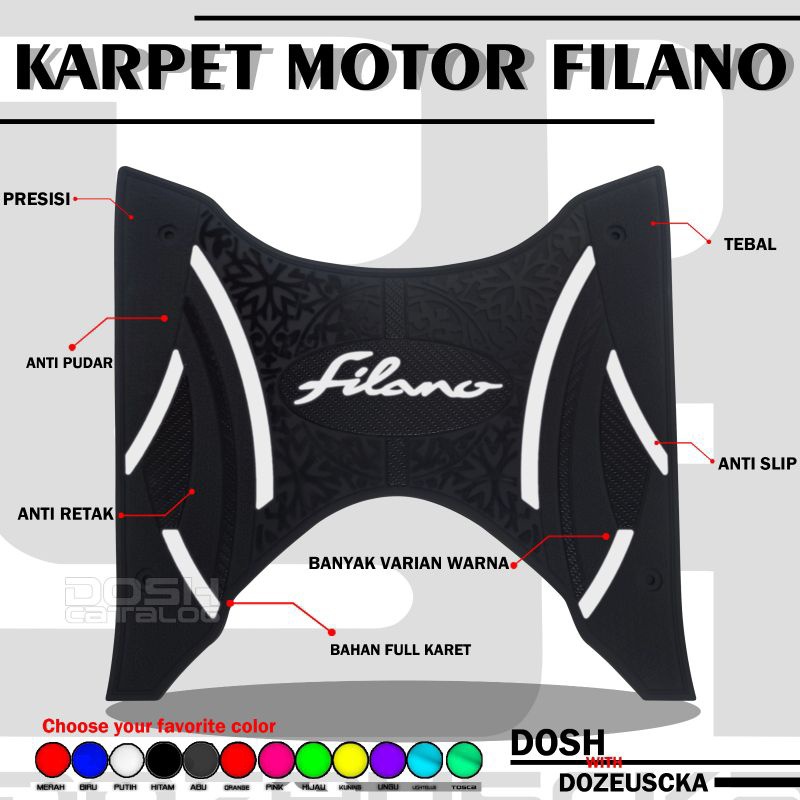 Karpet Motor Grand Filano Karpet Filano Variasi Filano Aksesoris Motor Filano Pijakan Kaki Filano