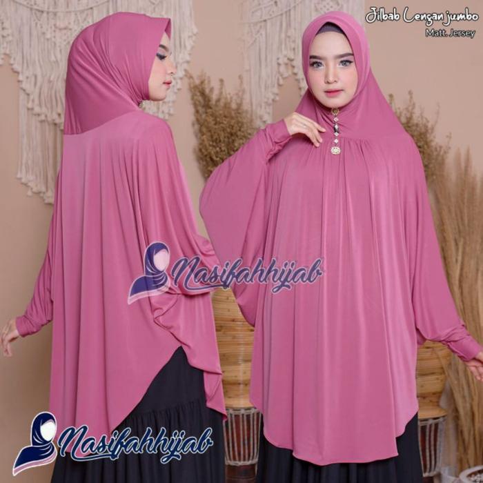 Jilbab Lengan Jumbo Hijab Instan Tangan Syari - Nasifahhijab