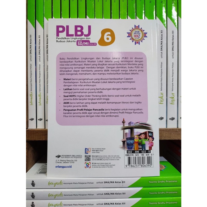 

terbaru !!! buku plbj kelas 6 sd kurikulum merdeka erlangga ready