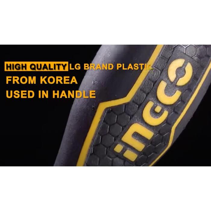 terbaru !!! obeng set gagang karet ingco + - screwdriver set 6pcs ingco obeng gagang karet