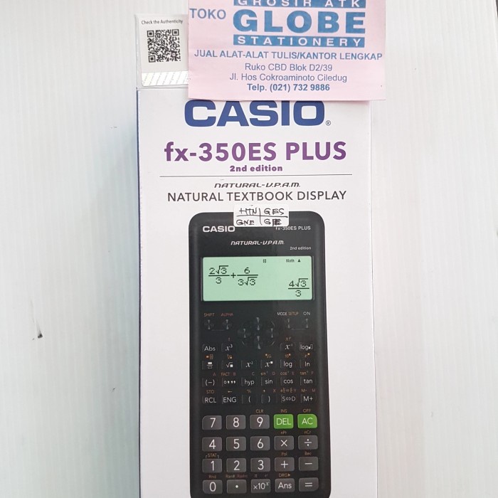 

Jual [READY] Scientific Calculator Casio FX - 350 ES PLUS (252 funtions)