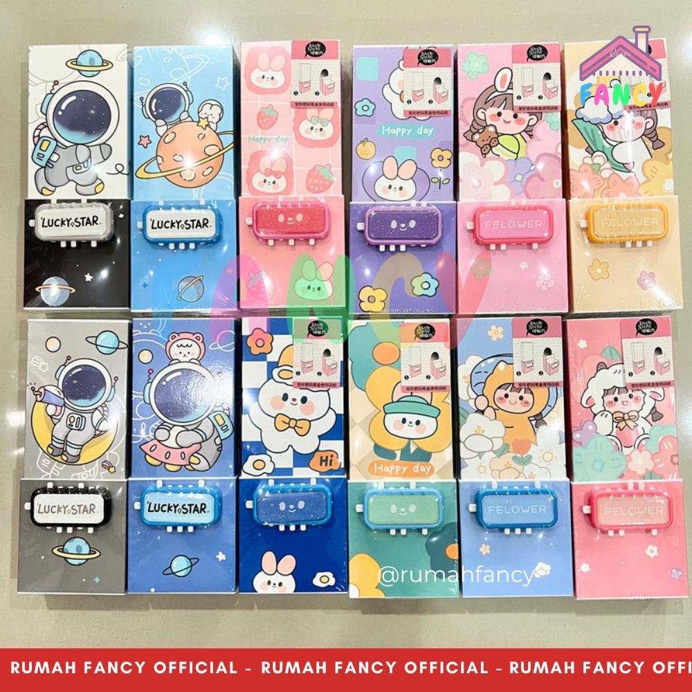 

[Free Bubble + DUS] Tempat Pensil Premium Kotak Pensil Plastik KAX 220 1 Susun Motif Karakter Girl /