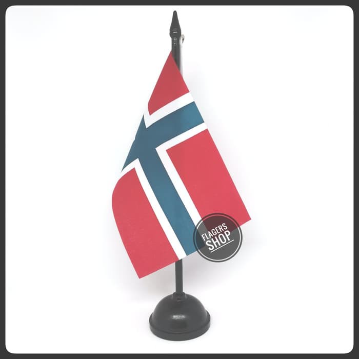 

Bendera Meja Norwegia/Norway + Tiang Kayu