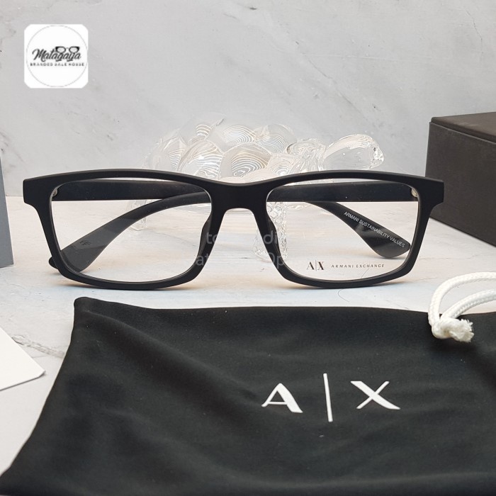 *TOP* KACAMATA PRIA ORIGINAL ARMANI EXCHANGE AX3083U 8078 NEW MATTE BLACK MADE IN BRAZIL