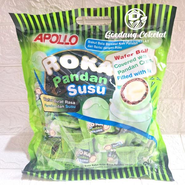 

terbaru !!! apollo roka wafer ball coklat covered with milk pandan nutty chocolate isi 50 pcs / 300g