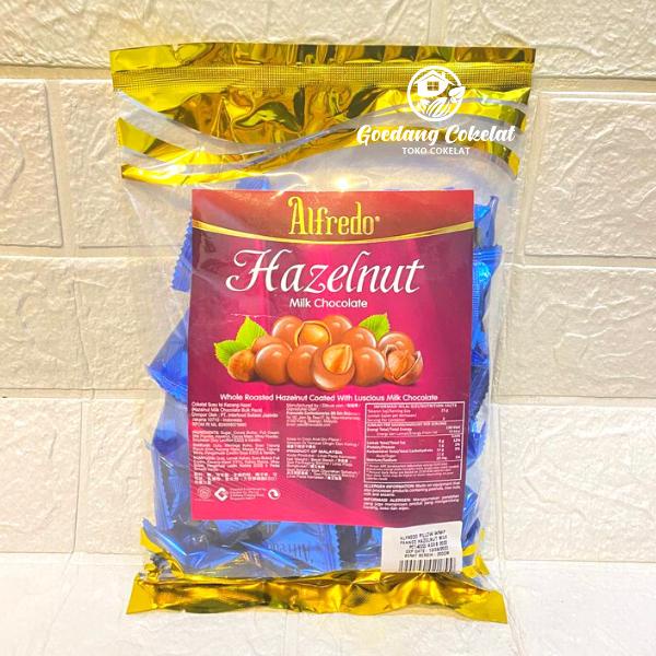 

terbaru !!! alfredo bulk pack milk chocolate hazelnut almond assortment coklat susu kemasan 200 gram
