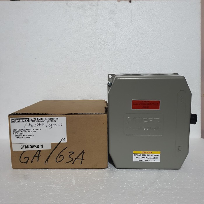 Cam Stater Merz GA 63A 3P MERZ405 / OHM Saklar Handle 63 A 3P Germany
