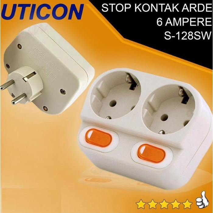 JT READY UTICON STOP KONTAK ARDE 1 2 3 LUBANG COLOKAN LISTRIK STEKER SAKLAR TERSENDIRI + SWITCH