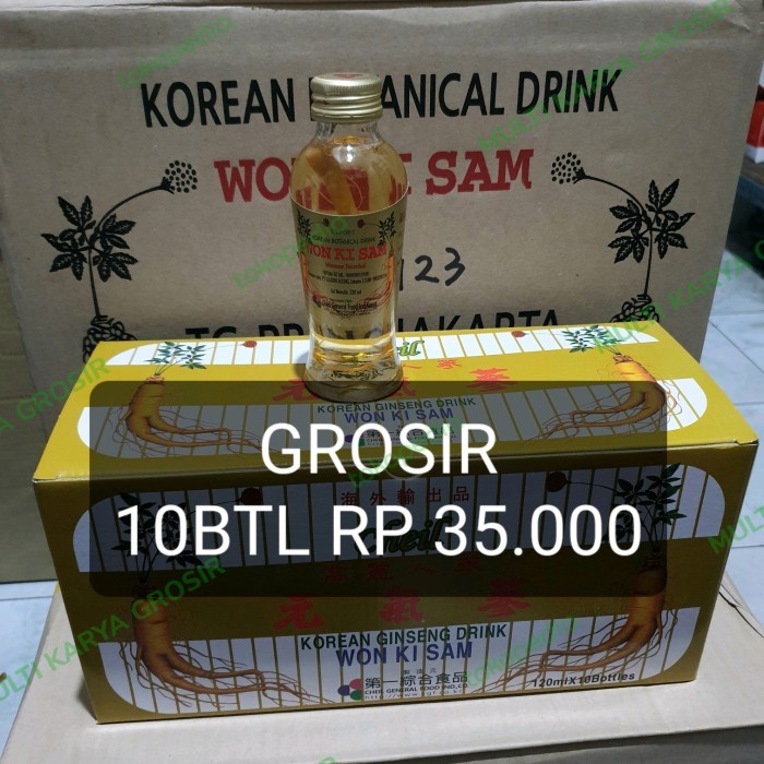 

minuman ginseng Korea won Ki Sam korean ginseng drink 10 botol