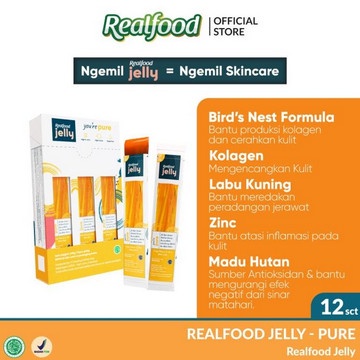 

Realfood Jelly Pure Formulasi Sarang Burung Walet, Zinc, 12 pcs