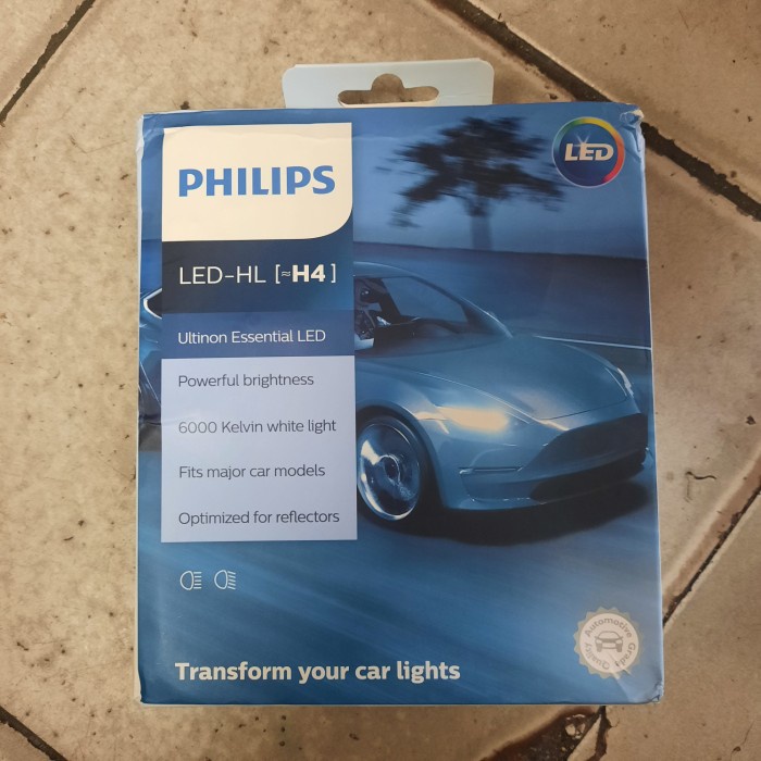 Lampu atau Bohlam LED H4 Philips Ultinon Essential