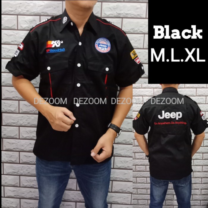 kemeja otomotif baju bordir komunitas jeep