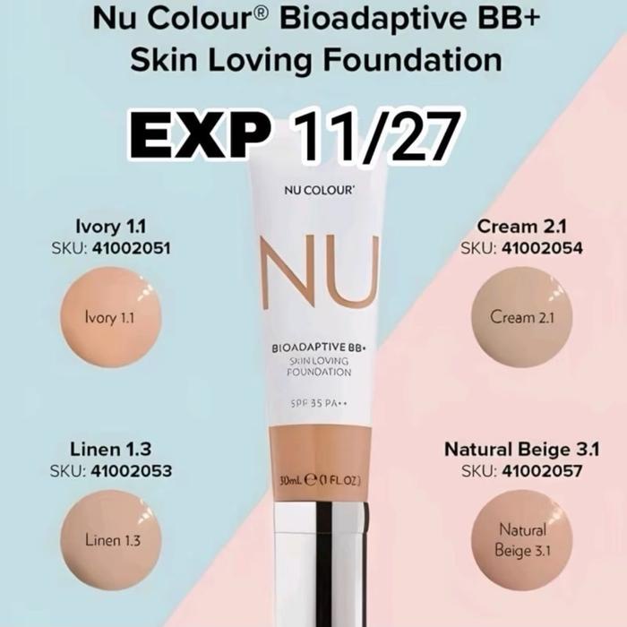 Terbaru Bb Bioadaptive Nu Colour Skin Loving Foundation Exp 11/2027