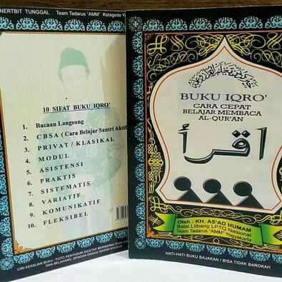 

BUKU IQRO BUKU IQRA UKURAN BESAR CARA CEPAT BELAJAR AL QURAN AL QUR'AN 100% ORIGINAL