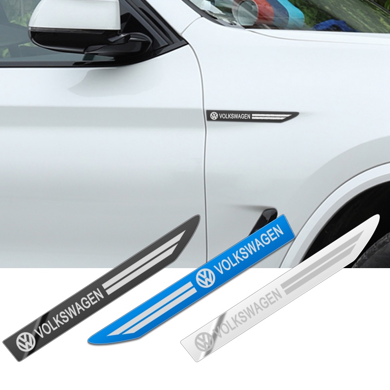 NEW 2PCS STAINLESS STEEL SIDE WING BADGE EMBLEM FENDER FOR VOLKSWAGEN VW V.W GOLF 5 TIGUAN POLO GOLF