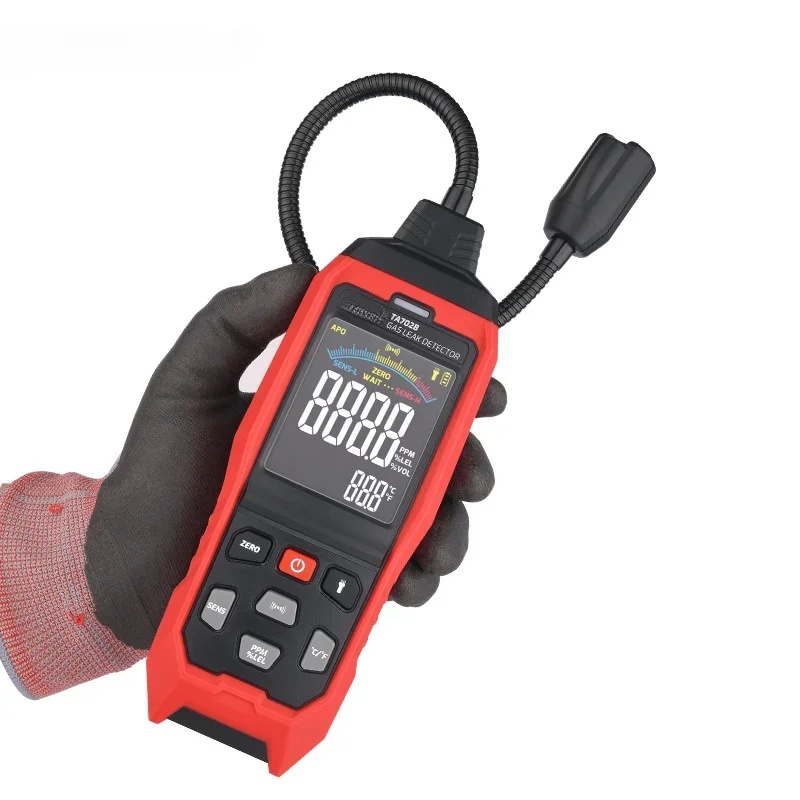 Combustible Gas Detector Ta702B Portable Gas Leak Detector Natural Gas Leak Detector Analog Bar +