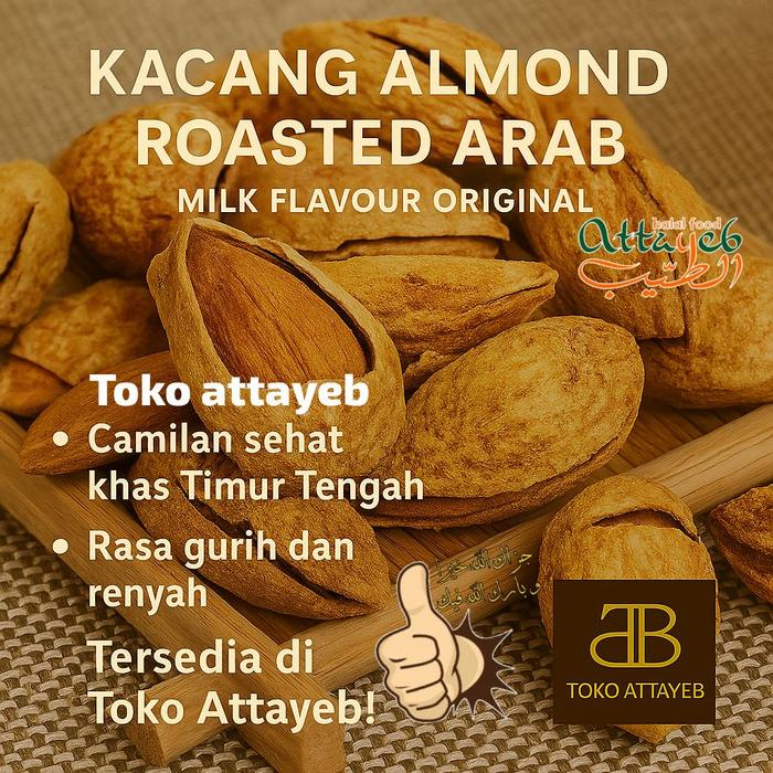 

Kacang Almond Kulit Roasted 1Kg Penuh Nutrisi Exp 2026 Pangang Kulit Produk Unggulan