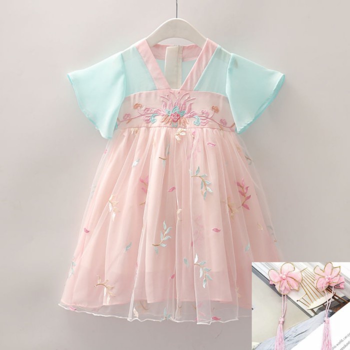 dress hanbok anak perempuan / Baju adat korea china /hanfu anak import