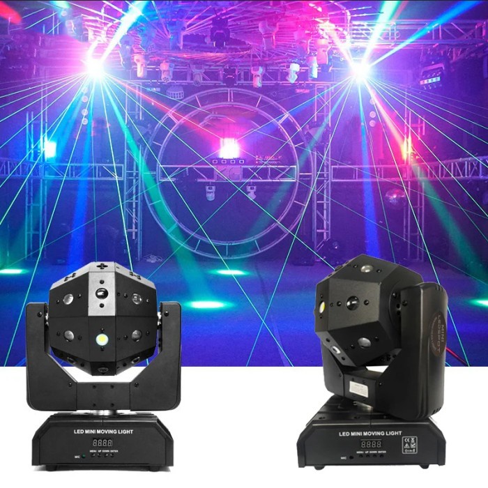 Moving Beam, Mini Head Beam Lampu Sorot Spotlight, Ligthing RGBW NEW