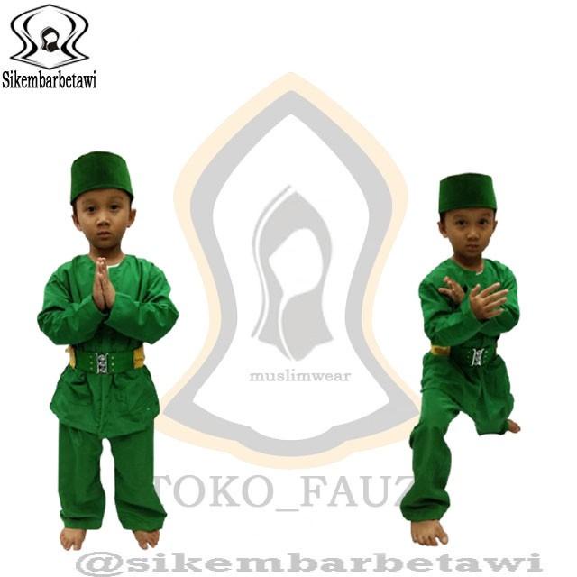 Baju silat anak laki laki Setelan Baju Pangsi Anak satu sett lengkap Peci Dan Sabuk BAJU PANGSI ANAK