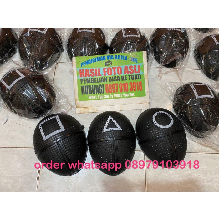 TOPENG SQUID GAME SEGITIGA BULAT KOTAK PENJAGA SOLDIER