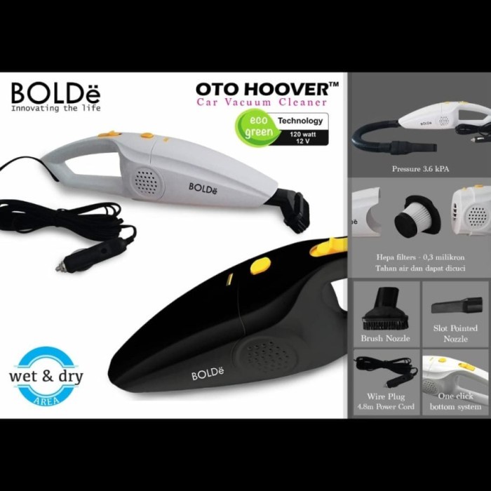 Portable Car Vacuum Cleaner Penyedot Debu Mobil Bolde Oto Hoover