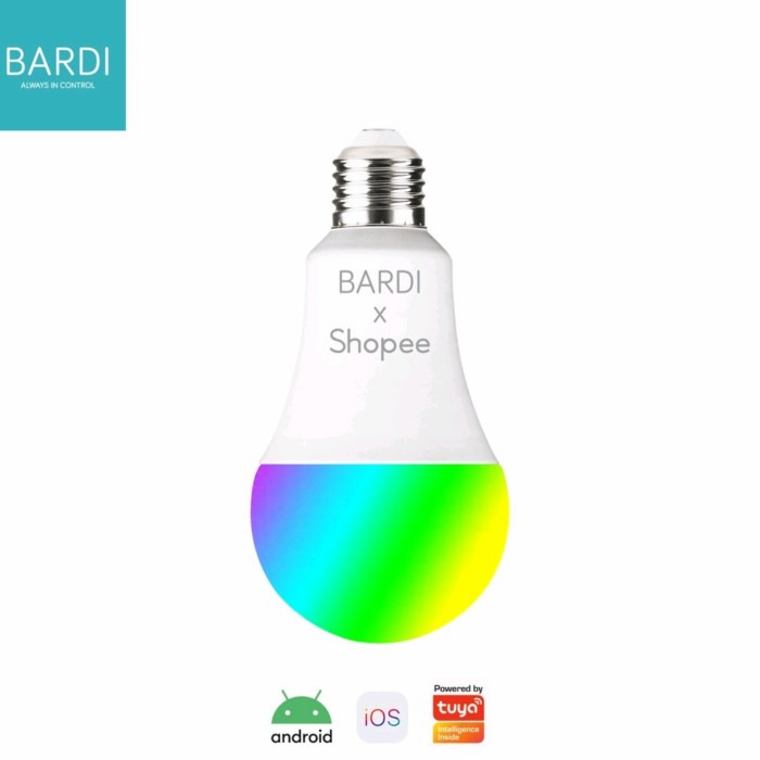 Bardi smart LED light bulb 9w RGBWW bluetooth Original Bardi
