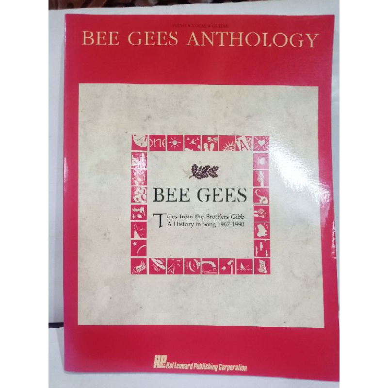 Songs book - Bee Gees Anthology - Piiano,Vocal and Guitar