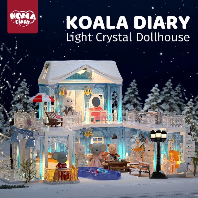 New koala diary crystall doll house, mainan rumah boneka, koala diary