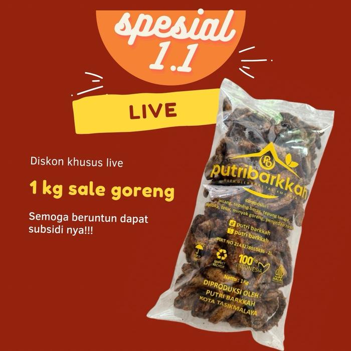 

(PROMO)1 KG sale goreng pisang ambon legit