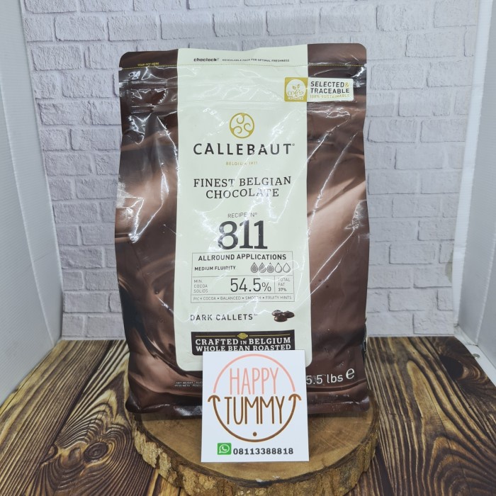 

Callebaut 811 ori 54.5% dark callets chocolate 2.5kg
