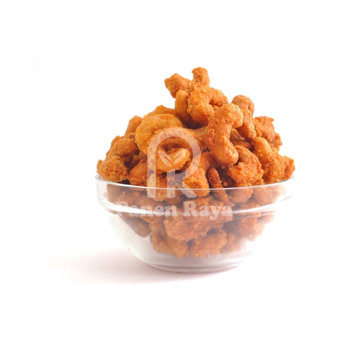 

Kacang Mede / Mete / Mente Goreng Tepung Bumbu Manis / Pedas 500gr PR