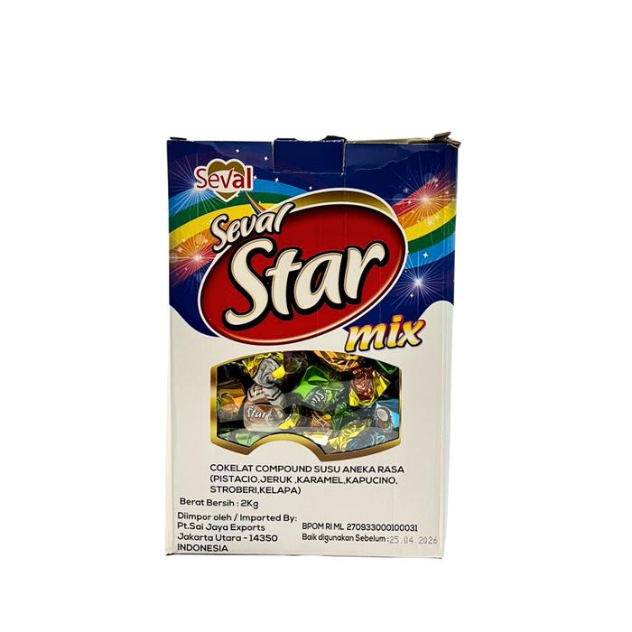 

terbaru !!! cokalat seval star turkey 2kg mix rasa premium best quality cemilan chocolate snack