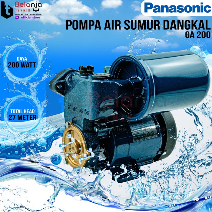 Jual [READY] Panasonic Mesin Pompa Air Sumur Dangkal GA 200 JAK Water Pump 9 Meter 200 Watt