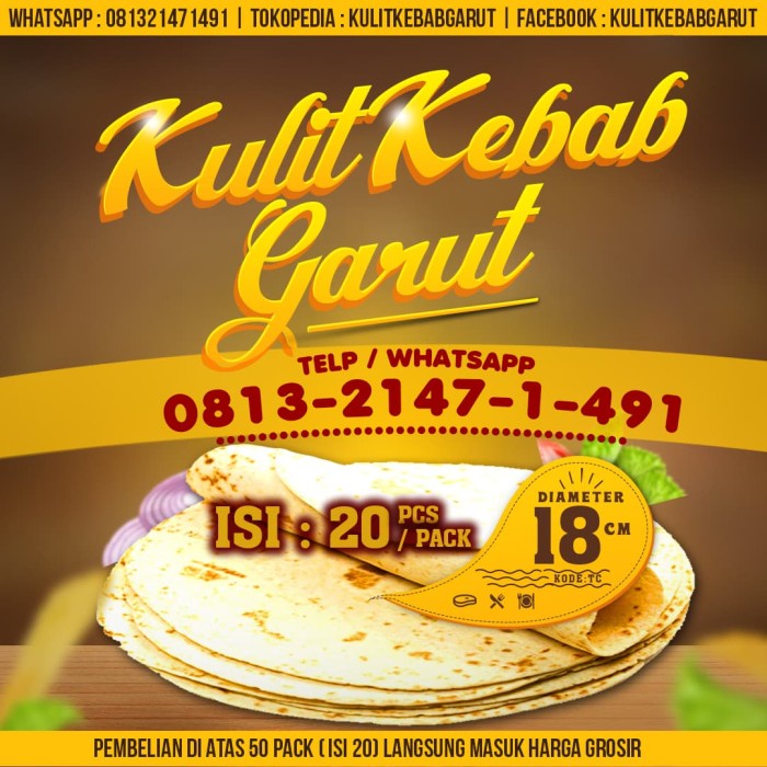 

Promo Kulit kebab / tortilla 17 cm isi 20 pcs