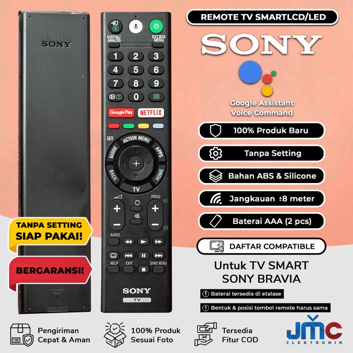 Voice Remote Control RMP-310P TV KD-49X8000G KD-49X8500G KD-65X8000G KD-75X8000G KD-55X8500F