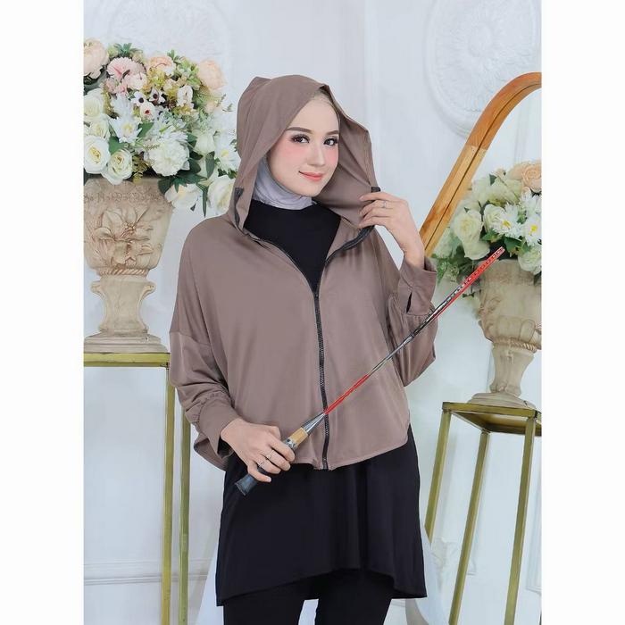 Best Seller Hijab Jaket Olahraga Outer Muslim Crop Top 2In1 Pakaian Olahraga Muslim