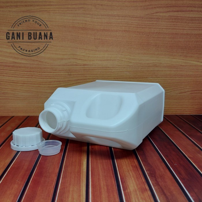 (BestSeller) JERIGEN 1 LITER PUTIH SEGEL KOTAK/JERIGEN 1 LITER DAMDEK/TAIWAN SEGEL