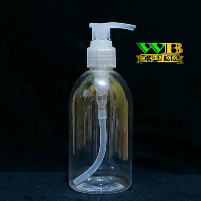 (BestSeller) Botol Pump 250 ML Oval / Botol 250ml Oval Tutup Pump Lotion
