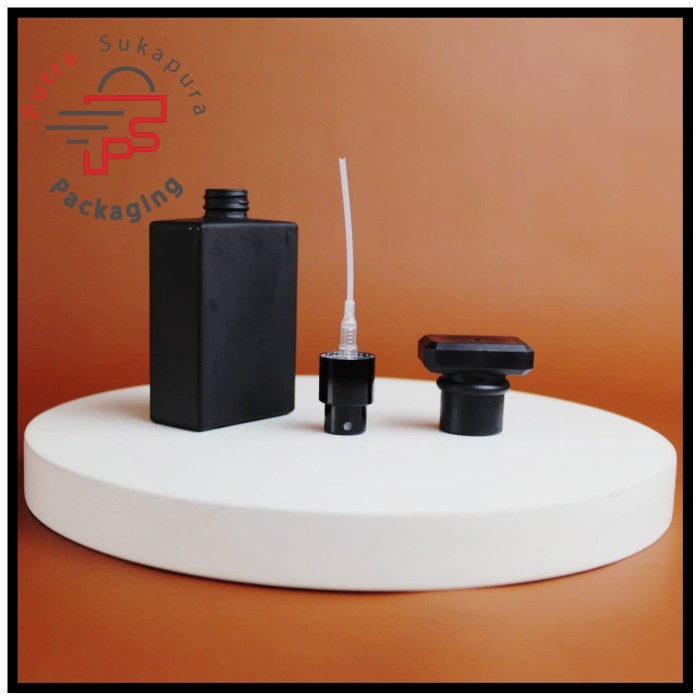 (BestSeller) Botol Parfum Chanel 30ml Hitam Doff Tutup Drat / Botol Parfum Kaca 30ml Doff / Botol