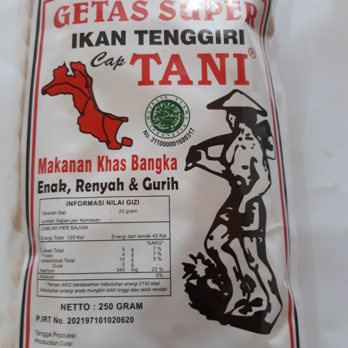 

Kerupuk/Getes Bulat Super Ikan Tenggiri Asli Cap TANI Bangka Belitung