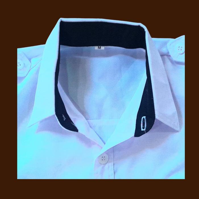 Terbaru Baju putih pria pns asn pppk dinas seragam putih krah hitam Seragam PPPK PDH Outdoor /