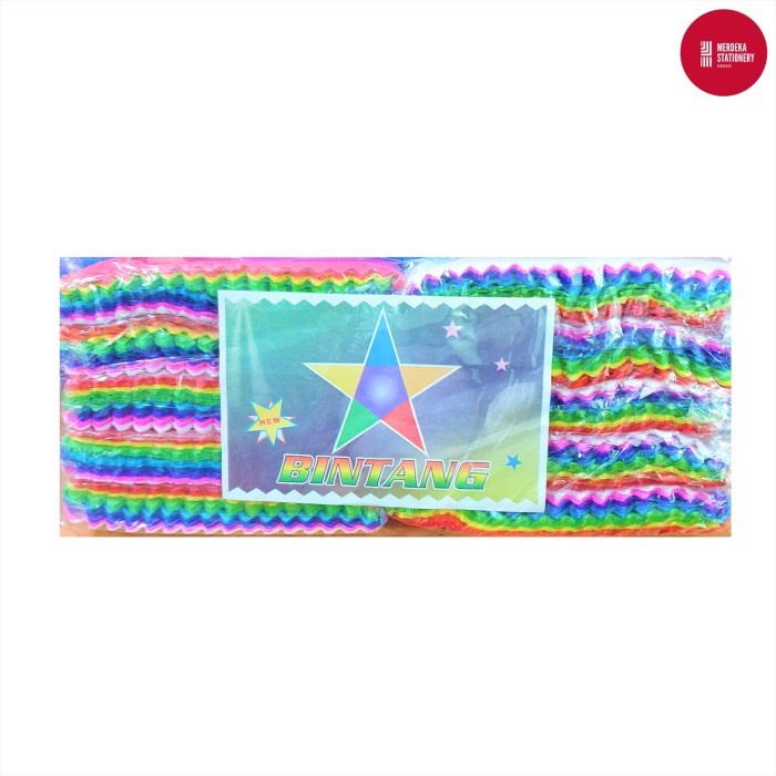 

(BestSeller) Kertas Krep/Crepe Potongan Hiasan/Decor/Dekorasi Warna-warni Bintang