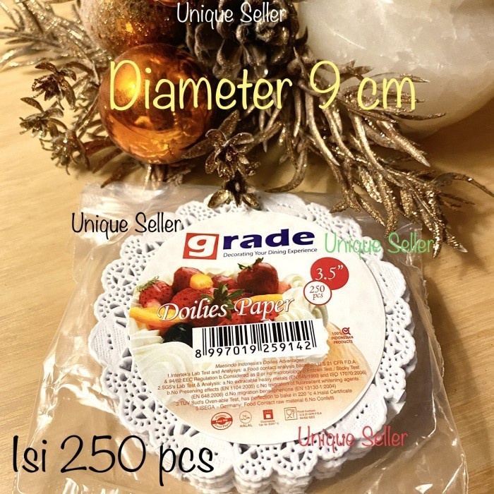 

(BestSeller) [isi250] Doilies paper 3,5 3.5 Doyleys Paper Kertas 3.5" 3,5