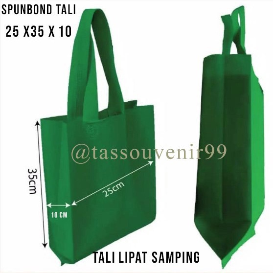 (BestSeller) Tas Spunbond sablon 25x35x10 gramasi 75 / goodie bag tali
