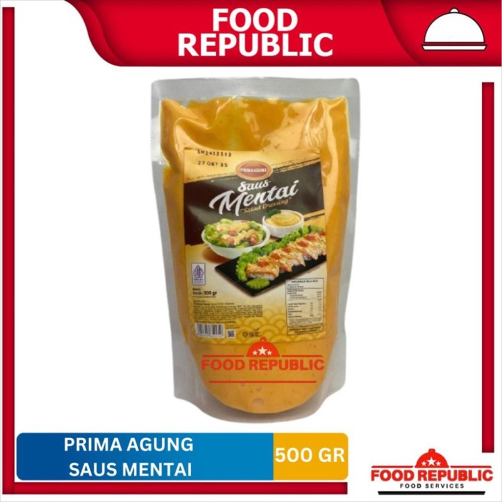 

Prima Agung Saus Mentai Salad / Sushi / Dimsum Dressing Pouch 500 Gram
